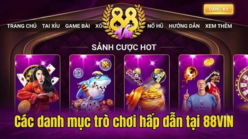 Banner giới thiệu hệ sinh thái trò chơi đa dạng và phong phú tại cổng game 88VIN.